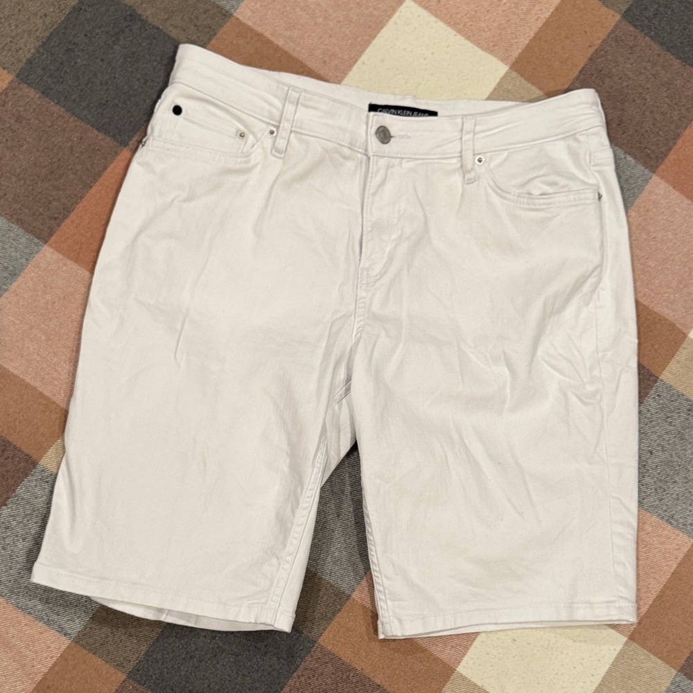 Calvin Klein Jeans Women's White Denim Shorts